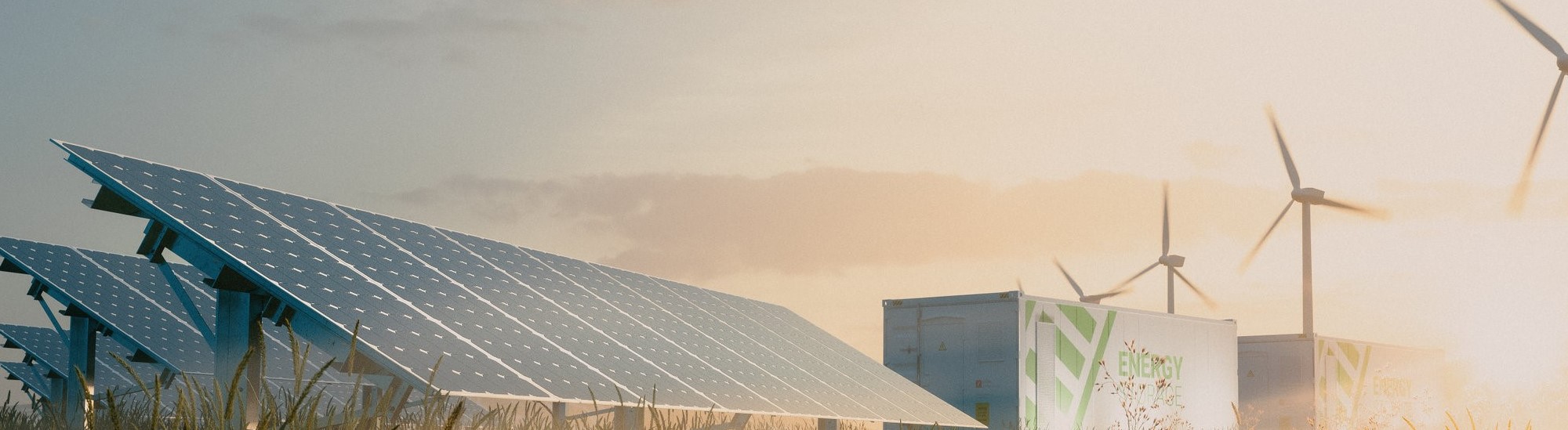 image of solar panels and windmills