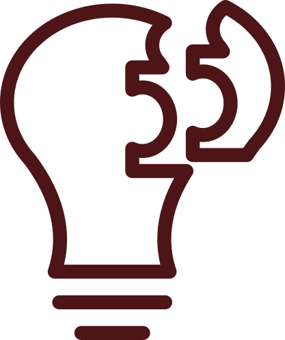 light bulb icon with a puzzle piece